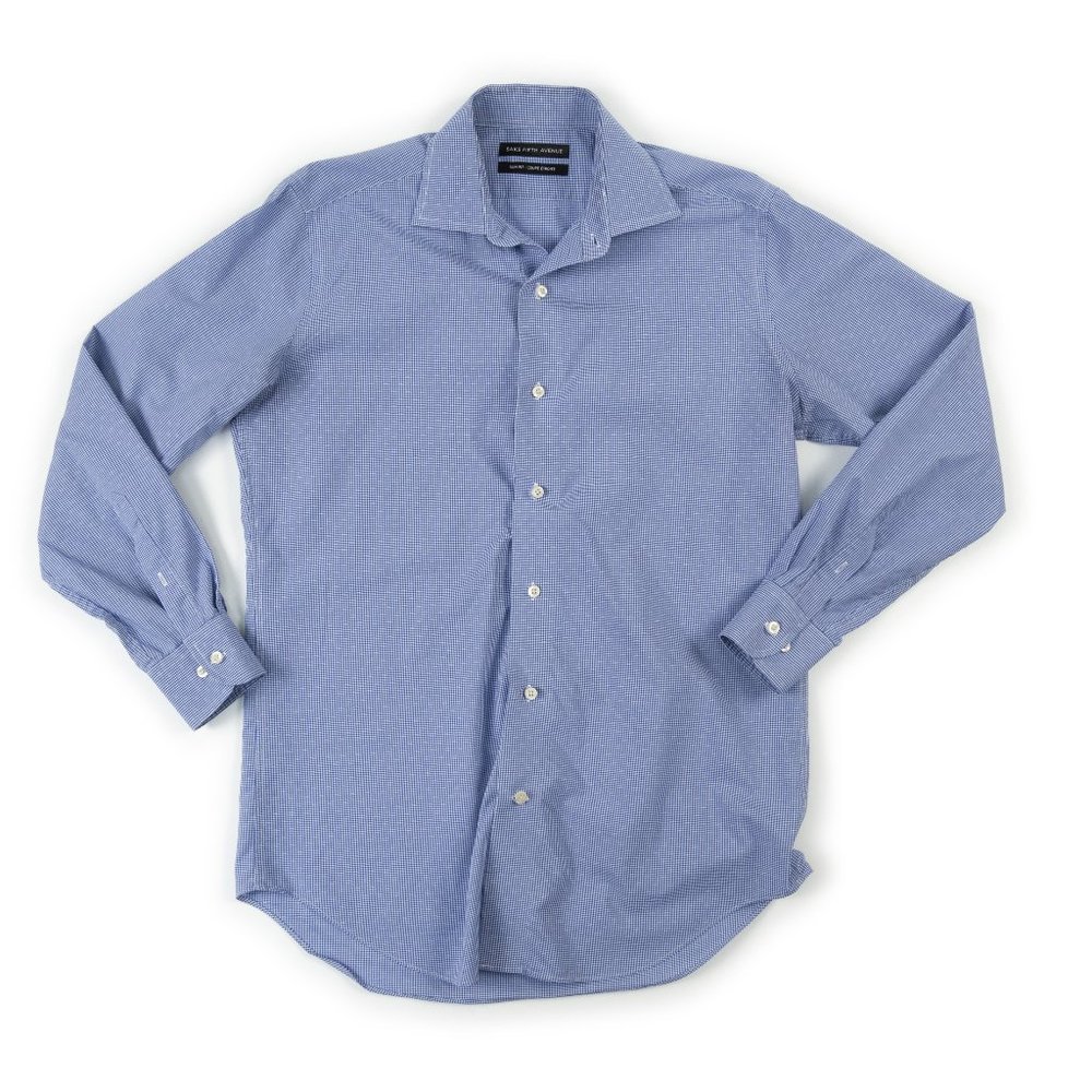 SAKS FIFTH AVENUE Slim Fit blue button down dress shirt size 15